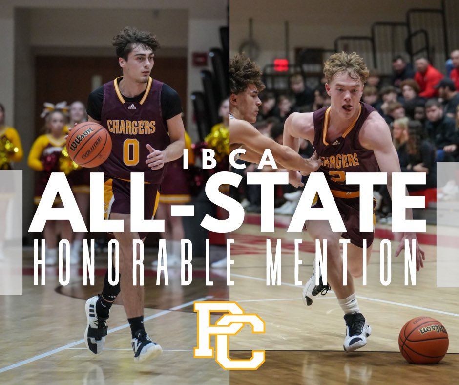 Congratulations to Julian Gish &amp; Quade Morton for being named IBCA Senior Honorable Mention All-State!