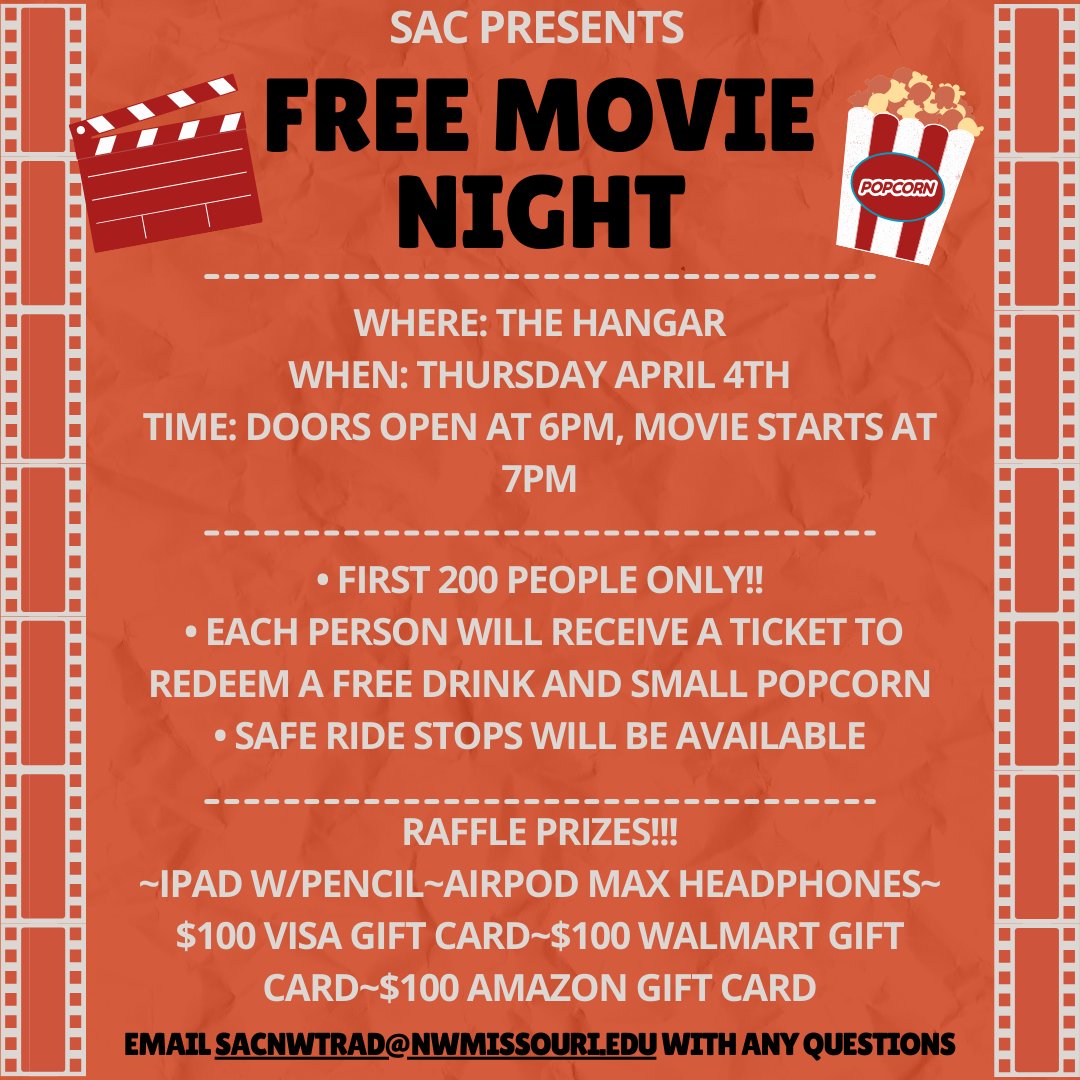 MOVIE NIGHT NEXT THURSDAY!!🎬🍿🎥