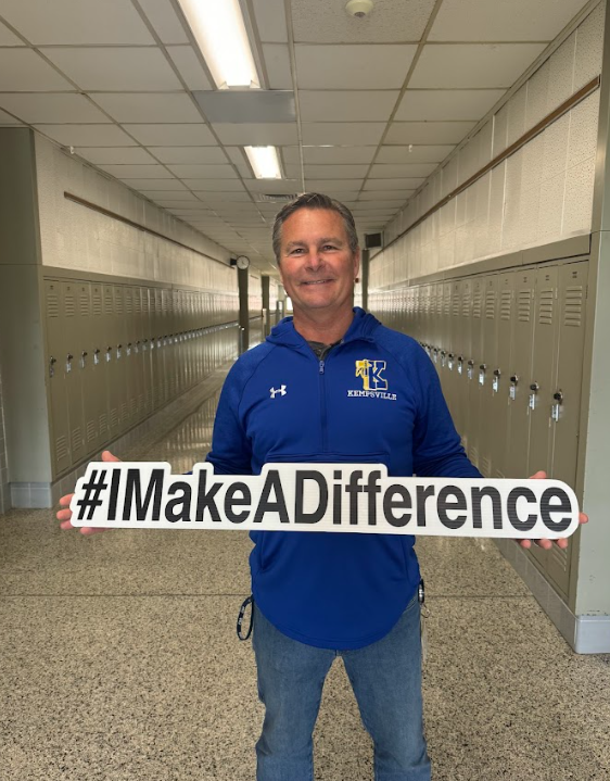 Congrats to Mike Malla for receiving the I Make a Difference Award! Mr. Malla has been working for VBCPS for 33 years & 30 years @ KMS.  He is an outstanding educator coach & friend.  Thank you for touching the lives of so many students and teachers in the Kempsville community.