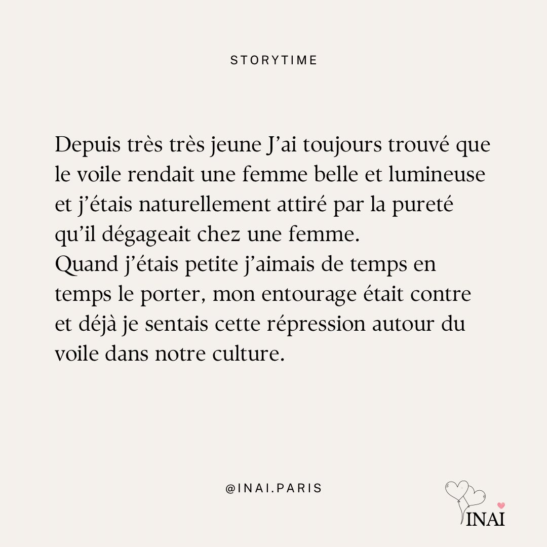 Inaiparis's tweet photo. Salam Aleykum , voici un Témoignage hijab d’une abonnée ❤️ 
Partie 1 https://t.co/oBJJAEufMr
