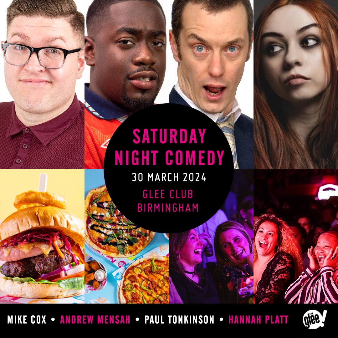 🥚 Friday & Saturday Night Comedy, featuring Mike Cox, @andrewmensah__, @PaulTonkinson, @jin_hao_li (Fri only), @_paulmoore_ (Fri only) & @hannahtheplatt (Sat only) Tickets 🎟 bit.ly/BhamWeekendCom (Fri also available to stream on @nextupcomedy)