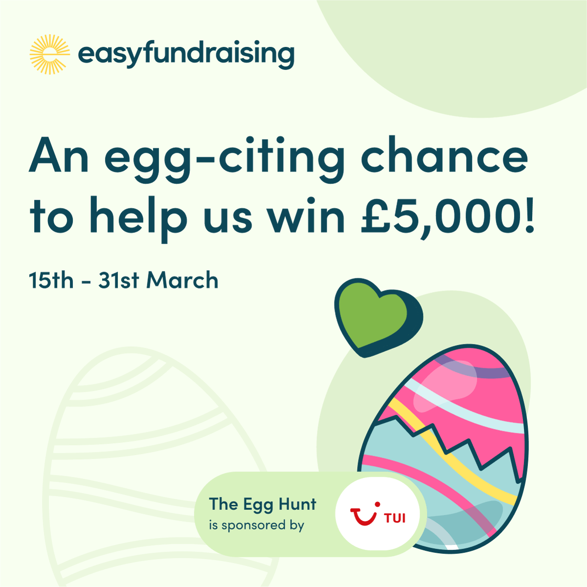 Join The Egg Hunt to help Restore to win £5,000! Solve the daily clues and find the hidden egg to enter us into the daily prize draw to win £100 plus Easter Sunday's grand prize draw! Get involved: easyfundraising.org.uk/causes/restore…