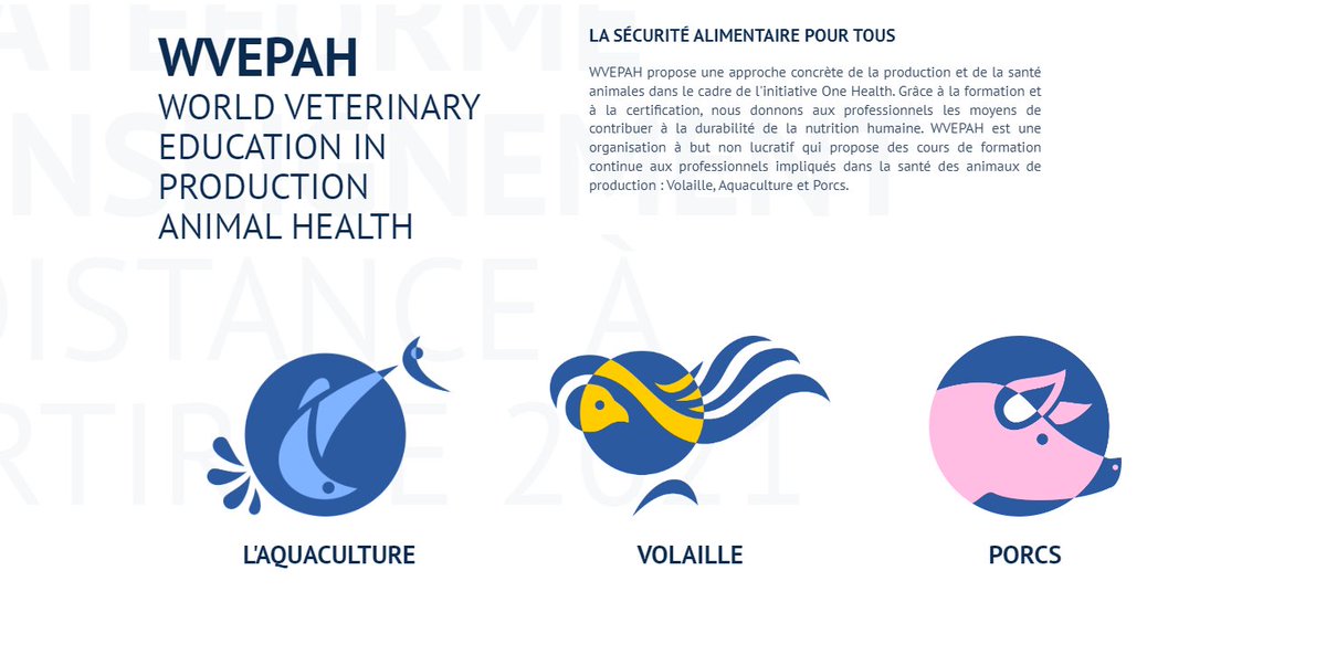 Saviez-vous que @WVEPAH_Vet est une OBNL créée à la demande de @WHO? Elle offre des cours de formation continue aux professionnels de la santé des animaux de production. L'expert du CRIPA, Jean-Pierre Vaillancourt, fait partie de cette organisation. wvepah.org/fr/