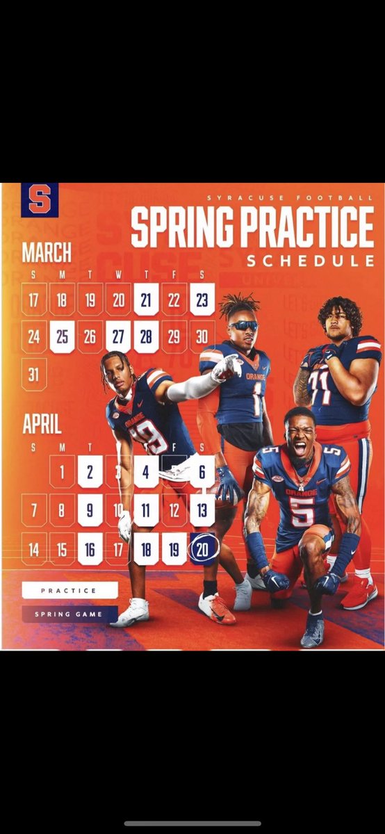 I will be at Syracuse this week for Spring Practice! Thank you for inviting me up @CoachDScott1 @tdotbrew @allpraisesdue7