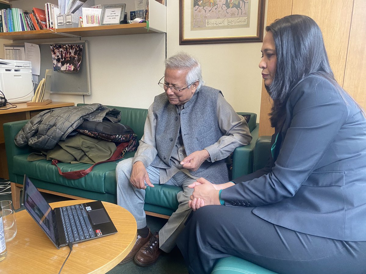 Such a shame that @SadiqKhan or @DavidLammy couldn’t carve time to meet Nobel Laureate Prof Yunus @Yunus_Centre as he fights for justice and freedom at home in #Bangladesh Thank you @GordonBrown for your support in meeting with #Yunus #IStandWithYunus