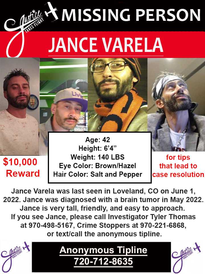 #MissingPosterMonday #JanceVarela #Missing since June 2022, $10,000Reward #Loveland #FortCollins #LarimerCounty #Colorado  @9NEWS @BrianEntin @Briancbs4 @FCPolice @LarimerSheriff @LovelandPolice @CBI_Colorado @frontrangeradio