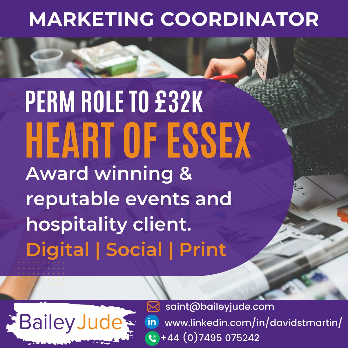 baileyjuderec's tweet photo. 🚀 Marketing Coordinator - EssexJoin a premier event &amp; hospitality firm! Use creativity &amp; insight to shape unforgettable experiences.🌟 Campaigns | Market Trends | Engaging Narratives💼 Competitive salary + benefits📈 Career growthDM to chat!#NowHiring #EssexJobs #MarketingJobs https://t.co/bZtOBvyE6I