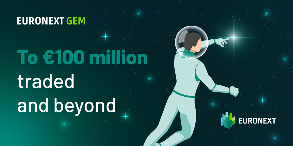 To 100 million and beyond 🚀 €90M ADV traded on the Global Equity Market (GEM) and on the Trading After Hours (TAH) market in March to date – reaching a record of €123M traded on 8 March. euronext.com/en/for-investo…