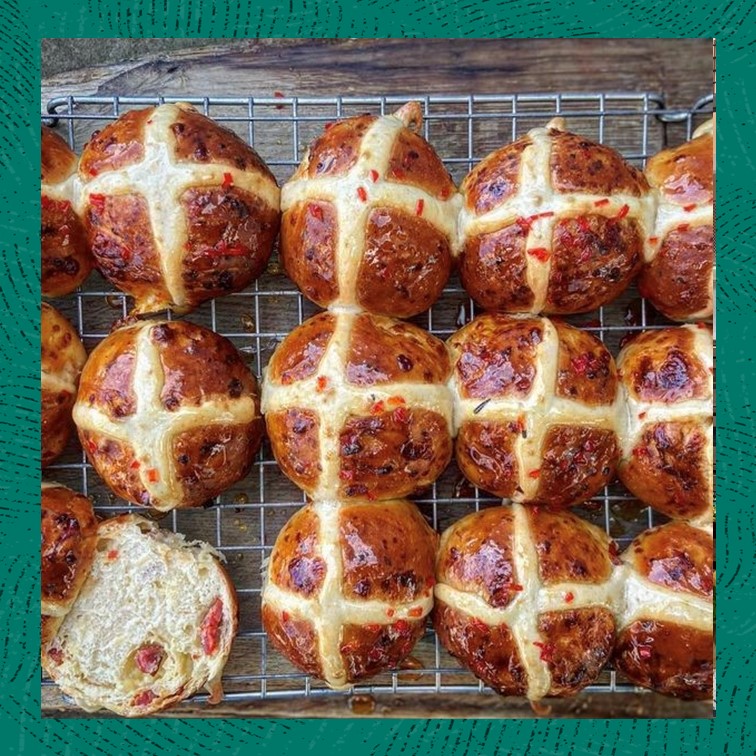 Looking to turn up the heat this #Easter with a spicy twist?🌶️ Chef Steven's cheese and chorizo hot cross buns with chilli glaze are too hot not to share! Visit our bio link to save this recipe…and give those buns a little kick! #EasterRecipes #FuelYourIndividuality