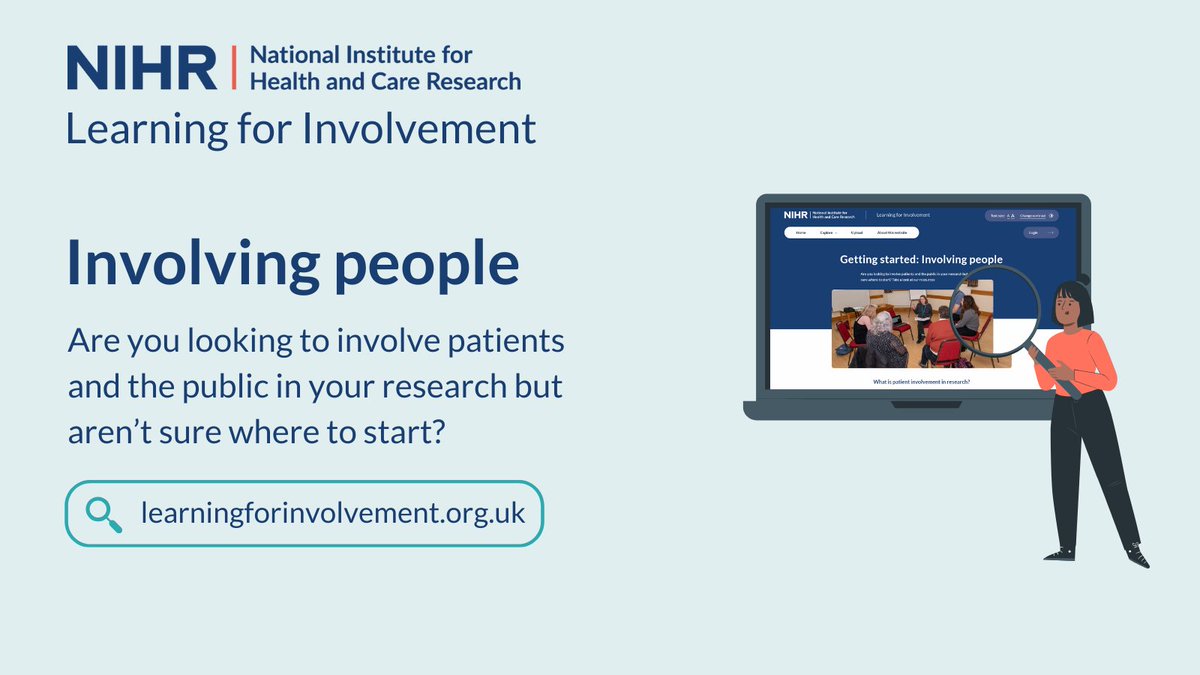 Are you looking to involve patients and the public in your research but aren’t sure how to start? Take a look at the resources that could help you get started: learningforinvolvement.org.uk/topic/getting-…