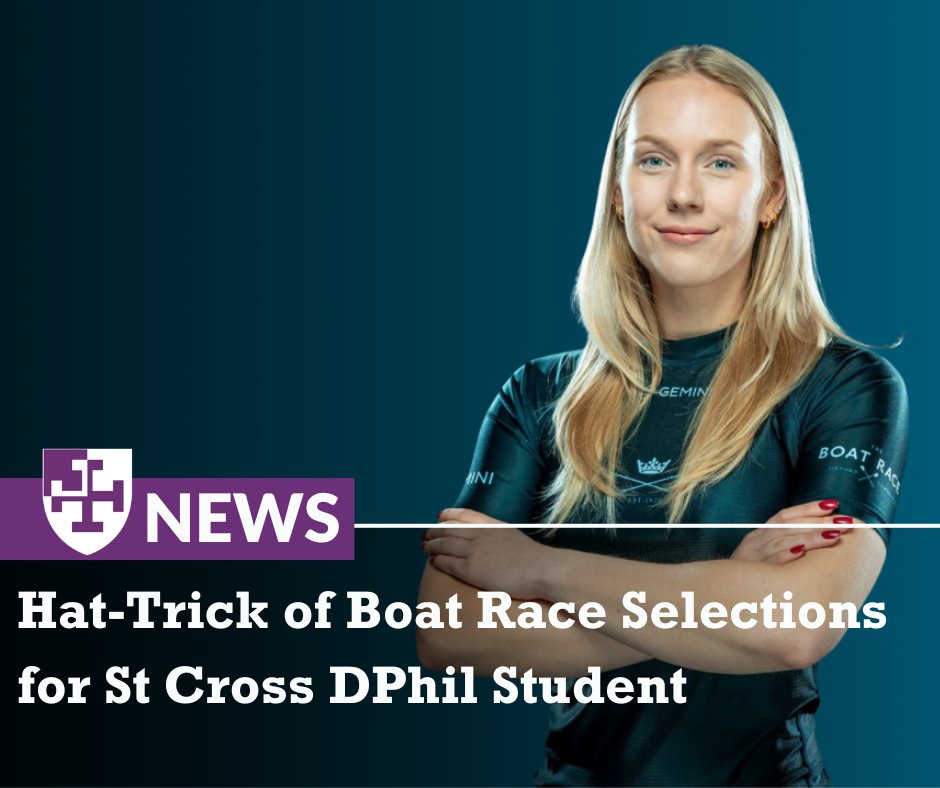 St Cross student set to compete in Oxford Cambridge Boat Race 2024 for the third time. Read more:ow.ly/Wf1r50R10Qm