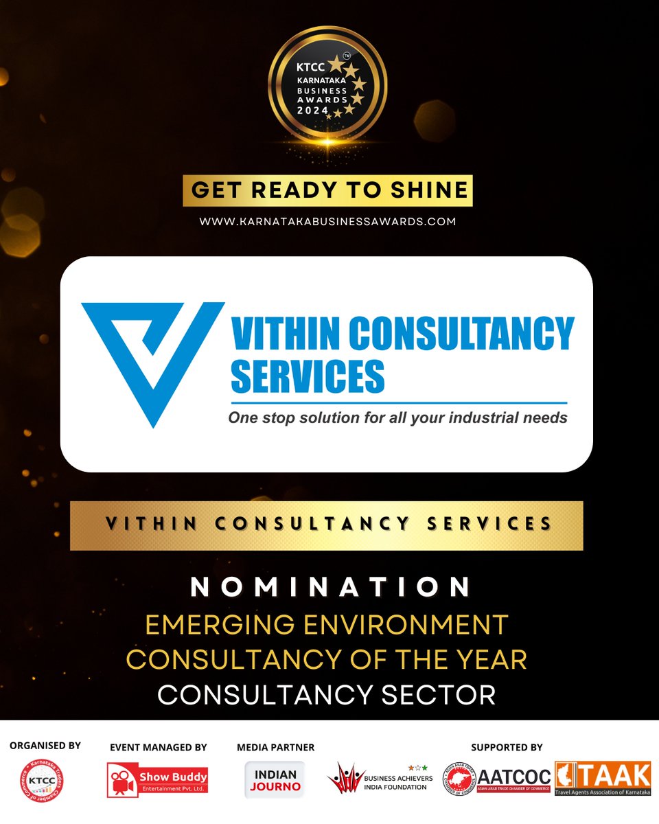 karbizawards's tweet photo. Vithin Consultancy Services has been nominated for "Emerging Environment Consultancy of the year" in the "Consultancy Sector.
#ktccindia #kba2024 #BusinessAwards #Startup #ktcc #StartupAwards #BusinessAwardsIndia #KarnatakaBusiness #businessnews #BusinessGrowth #StartupGrowth https://t.co/1QCJ22Gprh