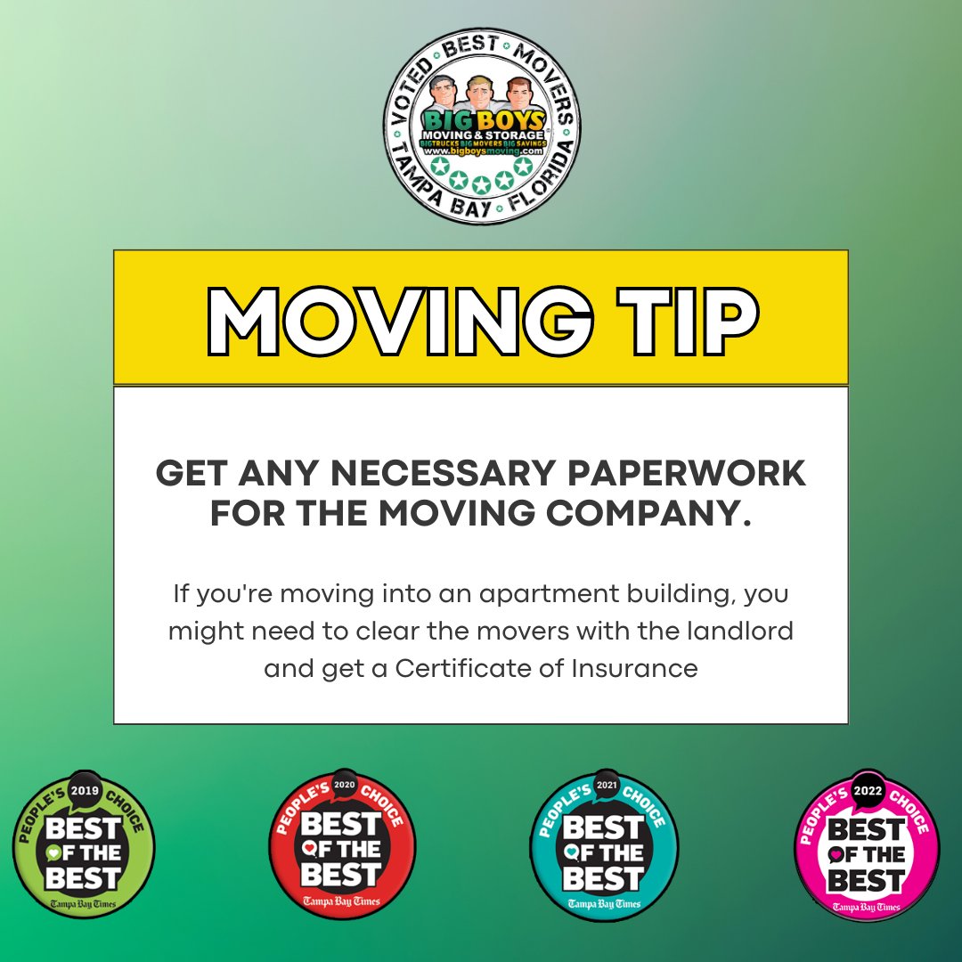 tampamovers's tweet photo. Moving Tip Monday
 
 #VotedBestMovers #BigBoysMoving #TampaMovers #TampaBay #MovingTampa https://t.co/hq1XKVmEs3