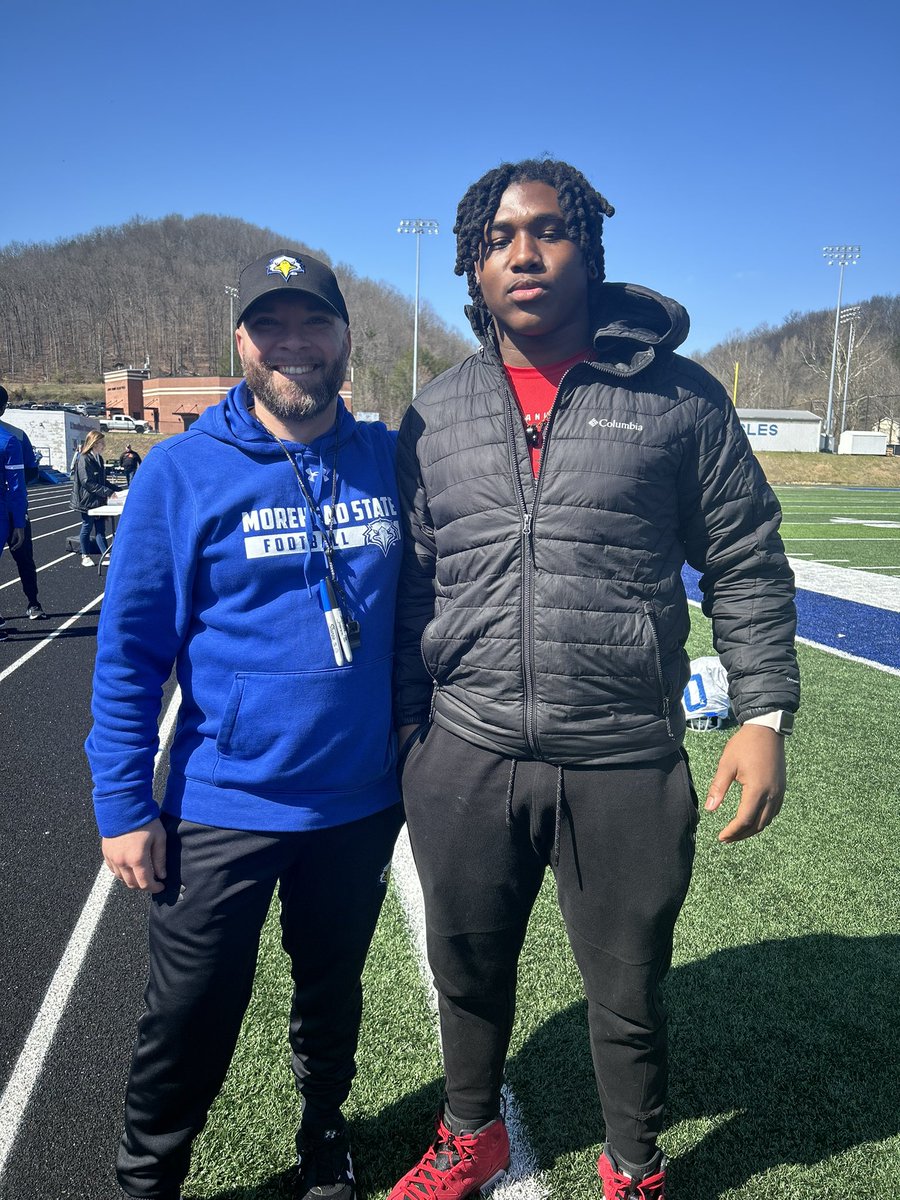 Had a great visit at @moreheadstate Saturday @dandy_erik @KamSmith_24 @CoachMontag @CoachRo35