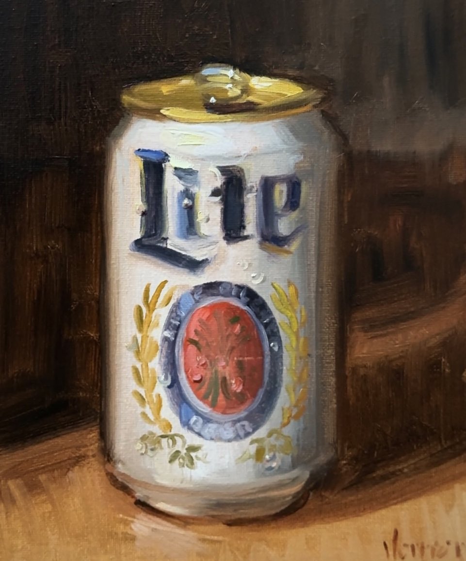 My oil Painting of Miller Lite