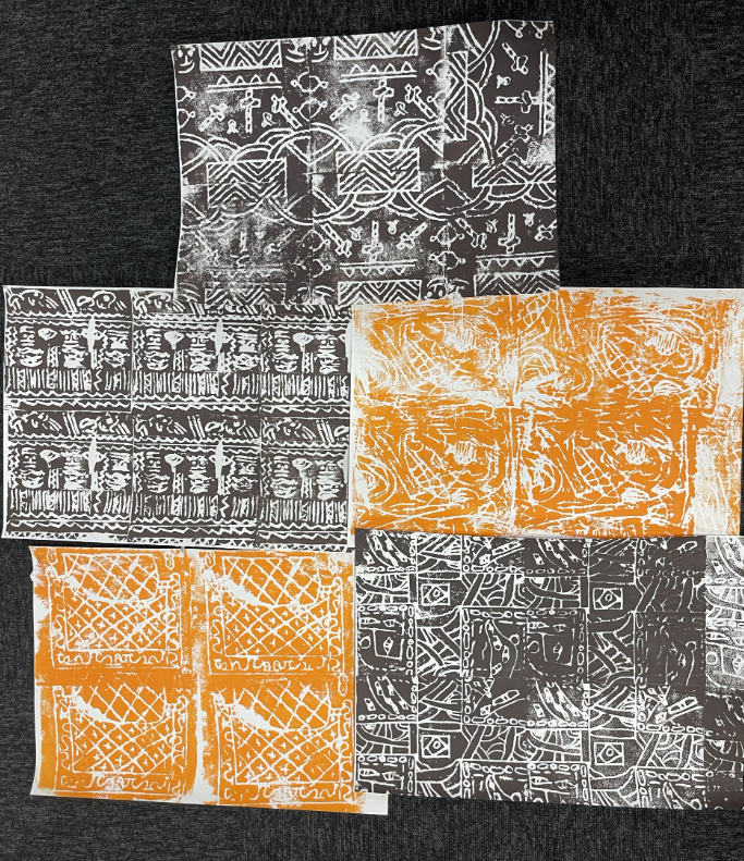 LapagePrimary's tweet photo. Here are just a couple of spectacular printmaking created by our talented Year 5 children. Thank you to our York based artist, Michelle Hughes @Design_york for inspiring us to transform some Anglo-Saxon art into printmaking! #artforall #sparkingcreativity https://t.co/hPqWG16CVz