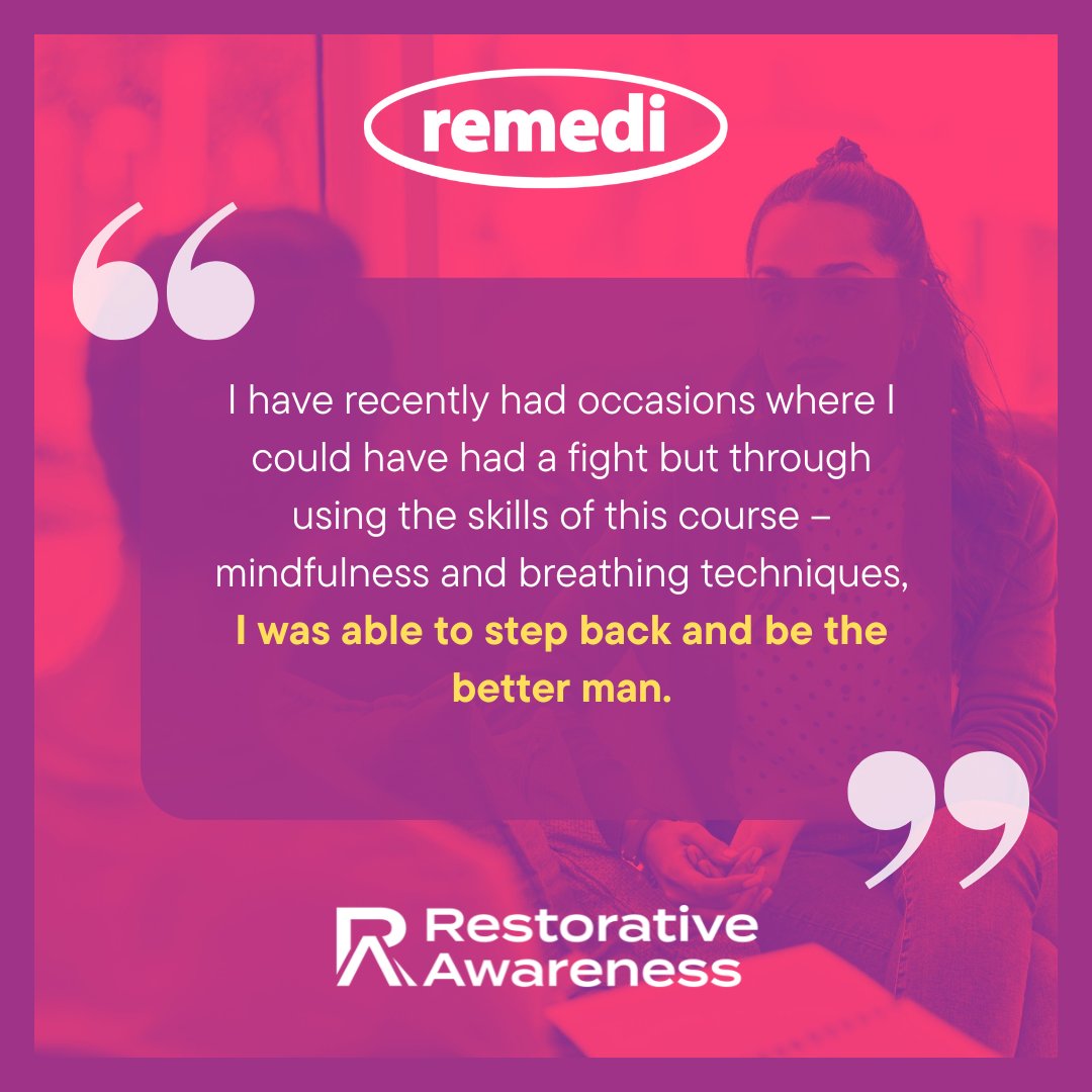Positive feedback from prisoners at HMP Forest Bank who have completed Remedi's Changing Thinking, Ending Violence (CTEV) programme. <a href="/RJCouncil/">Restorative Justice Council</a> <a href="/RJAPPG/">Restorative Justice APPG</a> <a href="/AssocPCCs/">Association of Police and Crime Commissioners</a> @MOJGovUK <a href="/greatermcr/">Greater Manchester Combined Authority</a> <a href="/gmpolice/">Greater Manchester Police</a> <a href="/MayorofGM/">Mayor of Greater Manchester</a> <a href="/hmpforestbank/">HMP Forest Bank</a>