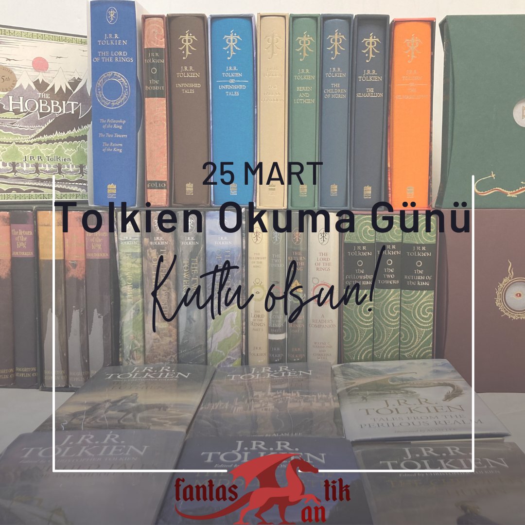 Bugün Tolkien Okuma Günü!
Büyük usta kaleme aldığı eserlerle hayal dünyamıza temas etti. Bu yüzden bizim için eşsiz bir yere sahip.
Siz de kitaplığınızdaki Tolkien kitaplarını, bu kitaplardaki alıntıları #TolkienReadingDay ve #TolkienOkumaGünü başlıkları altında paylaşabilirsiniz