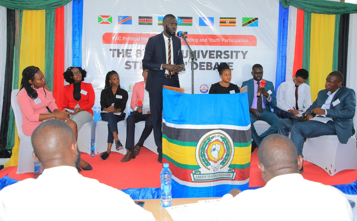 #8thEACUniversityStudents Debate on Regional Integration is currently underway at Ardhi University in Dar es Salaam The objective of the EAC University debate is to enhance youth participation & promote an in-depth understanding of the EAC Integration agenda @AguerAriik @MSTCDC