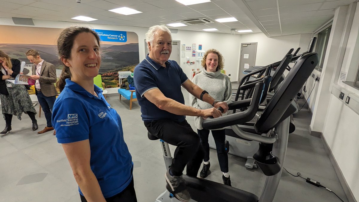 This morning, @_OliviaBlake MP visited Active Together at @SHU_AWRC to see firsthand how the service helps people across Sheffield prepare for and recover from their cancer treatment 🚴