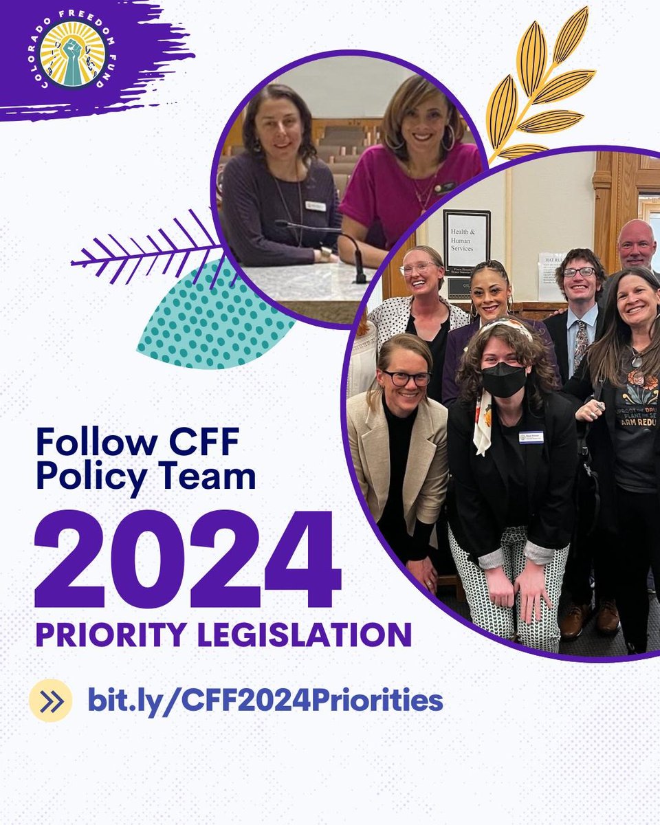 🕰️ Tick tock! Only 41 days left in the 2024 Colorado Legislative session. Stay up-to-date with the liberatory bills our policy team is championing, and the carceral bills we’re fighting: coloradofreedomfund.org/2024-legislati…