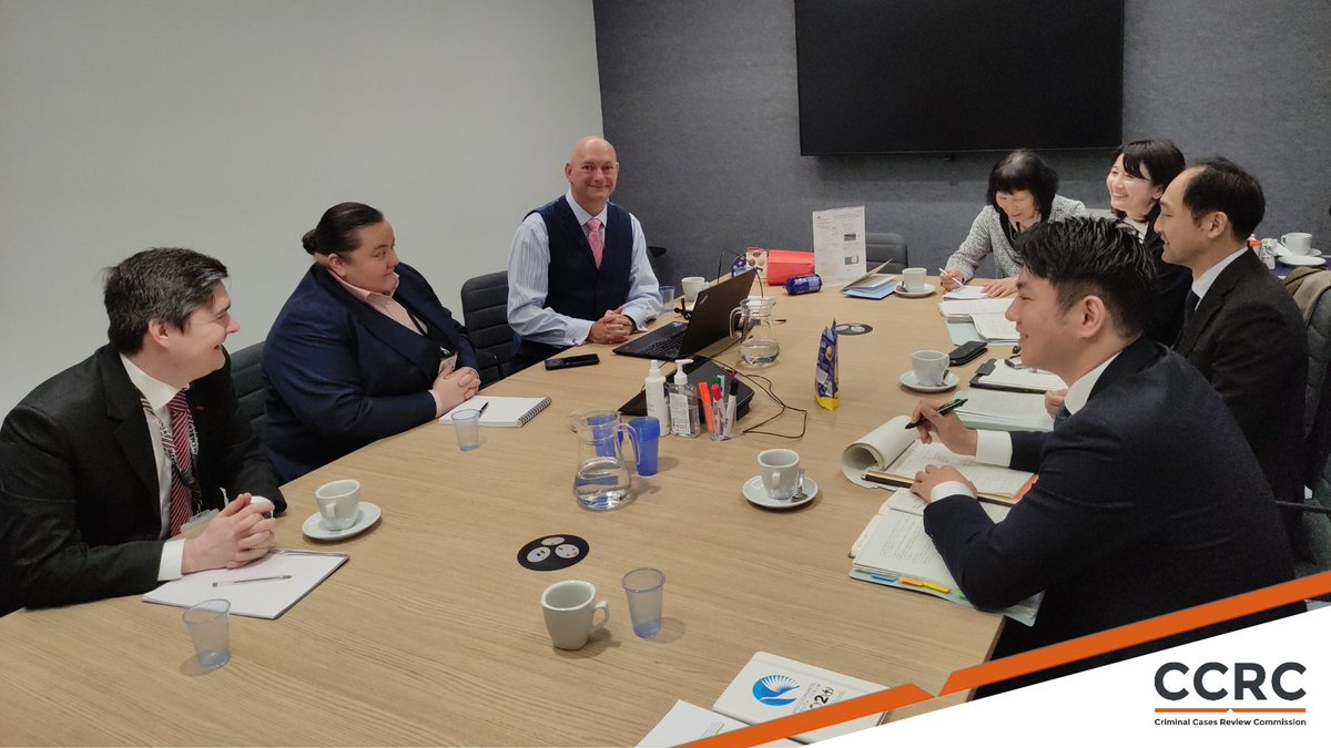 Last week at the CCRC office, we had the pleasure of hosting a team from the Ministry of Justice, Japan and First Secretary to the Embassy of Japan. The delegation visited to learn more about our background & how we work and operate within the #criminaljusticesystem ⚖️ #cjs
