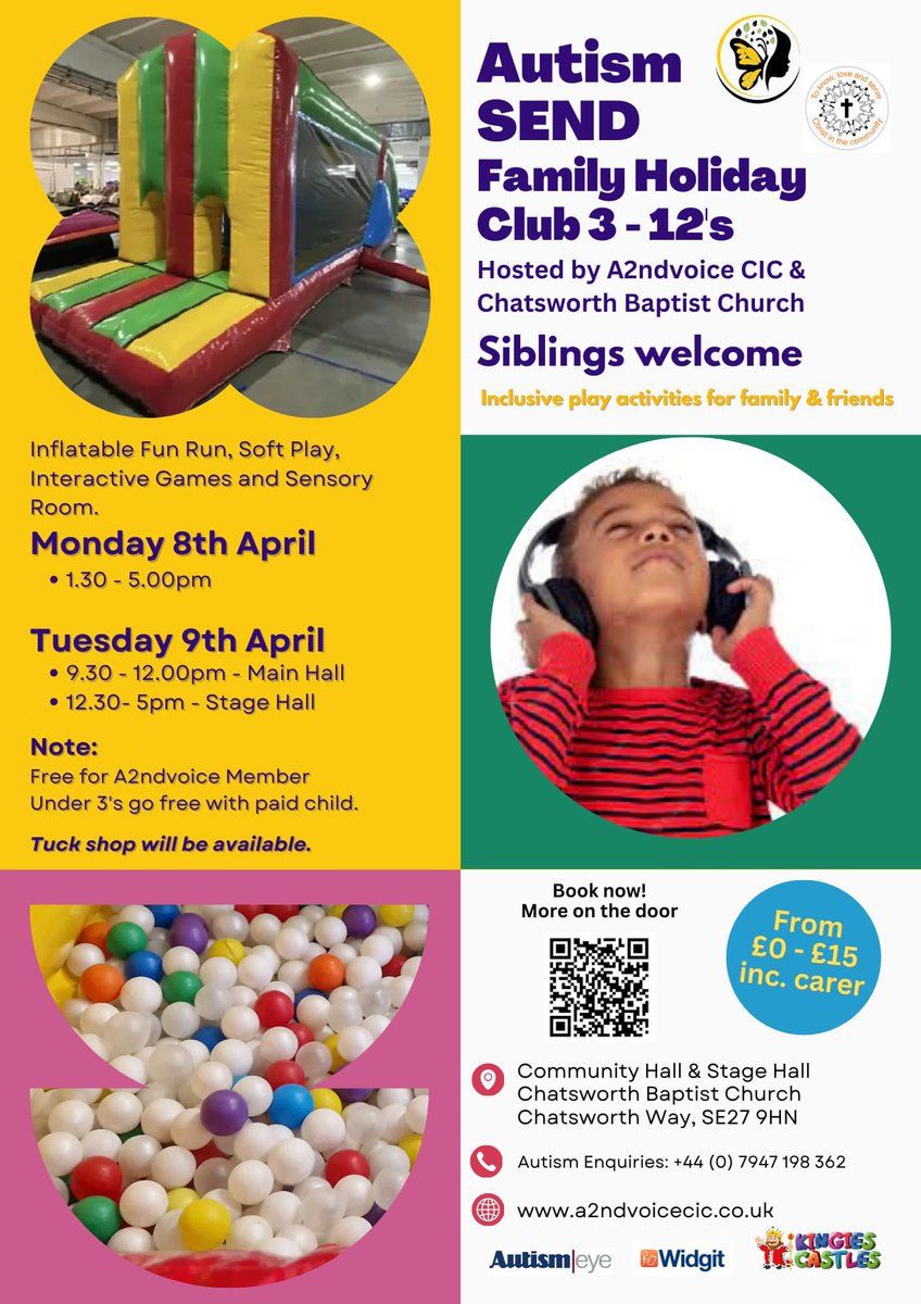 *Events at Chatsworth:* Autism SEND Family Holiday Club 3-12s Mon 8 April 1.30pm - 5pm Tues 9 April 9.30-12 Easter Inclusive Family Holiday club 2-16s 10 & 11 April 10-midday: 2-4 years 1-3pm: 4-10 years 4.30-6pm: 10-16 years Hosted by Chatsworth and A 2nd Voice