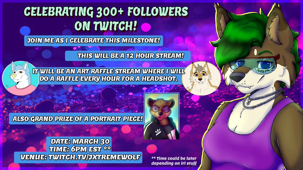 Yo it's finally time for this! And to start for Saturday's stream I am doing a raffle leading up to it! Just follow the instructions to enter, doing a 5 slots!

- Be following
- Like the post
- Drop a Ref (SFW PLZ!)

That's it!