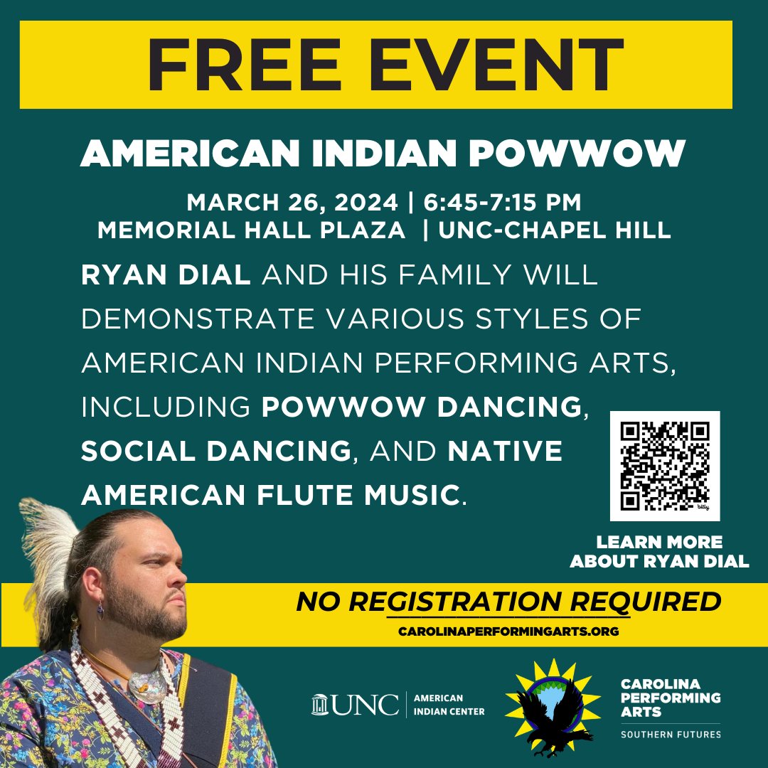 😀 Heads up, free community events! ⁠ ⁠ Click the link below to register and learn more. ⁠ carolinaperformingarts.org/.../giddens-an… ⁠ The following events are part of @RhiannonGiddens ⁠two-day collaboration in partnership with UNC #ChapelHill .