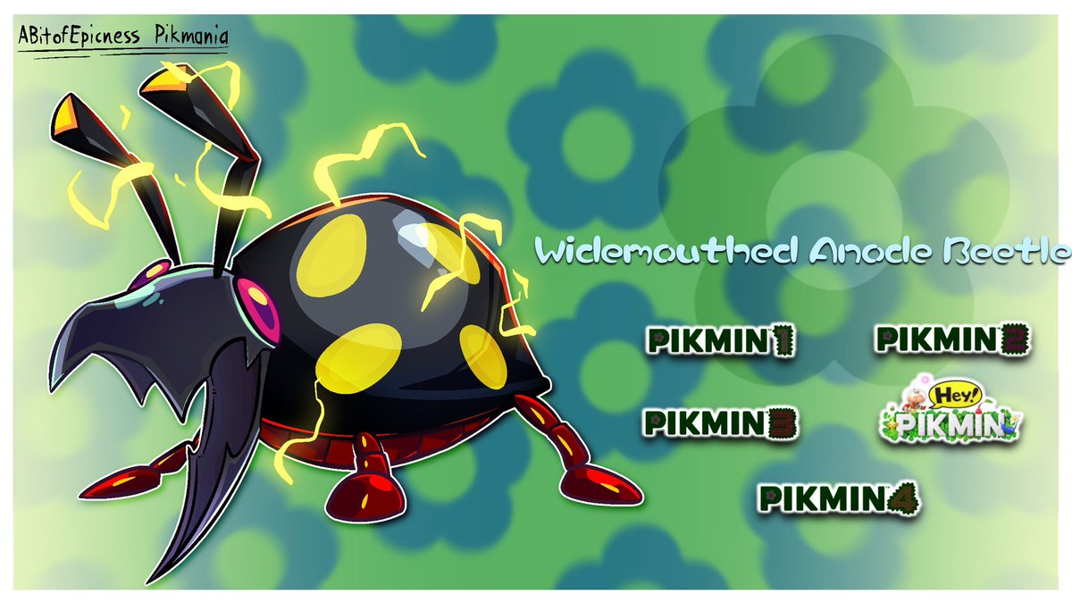 ABitofEpicness's tweet image. This was supposed to be the second one that I drew for this challenge but I ended up drawing Puffy Blowhog instead because this things name is too long and doesn’t fit evenly like everything else 😭😭
Now we are almost at day 100!
#ManyEnemyMarch

99 - WIDEMOUTHED ANODE BEETLE