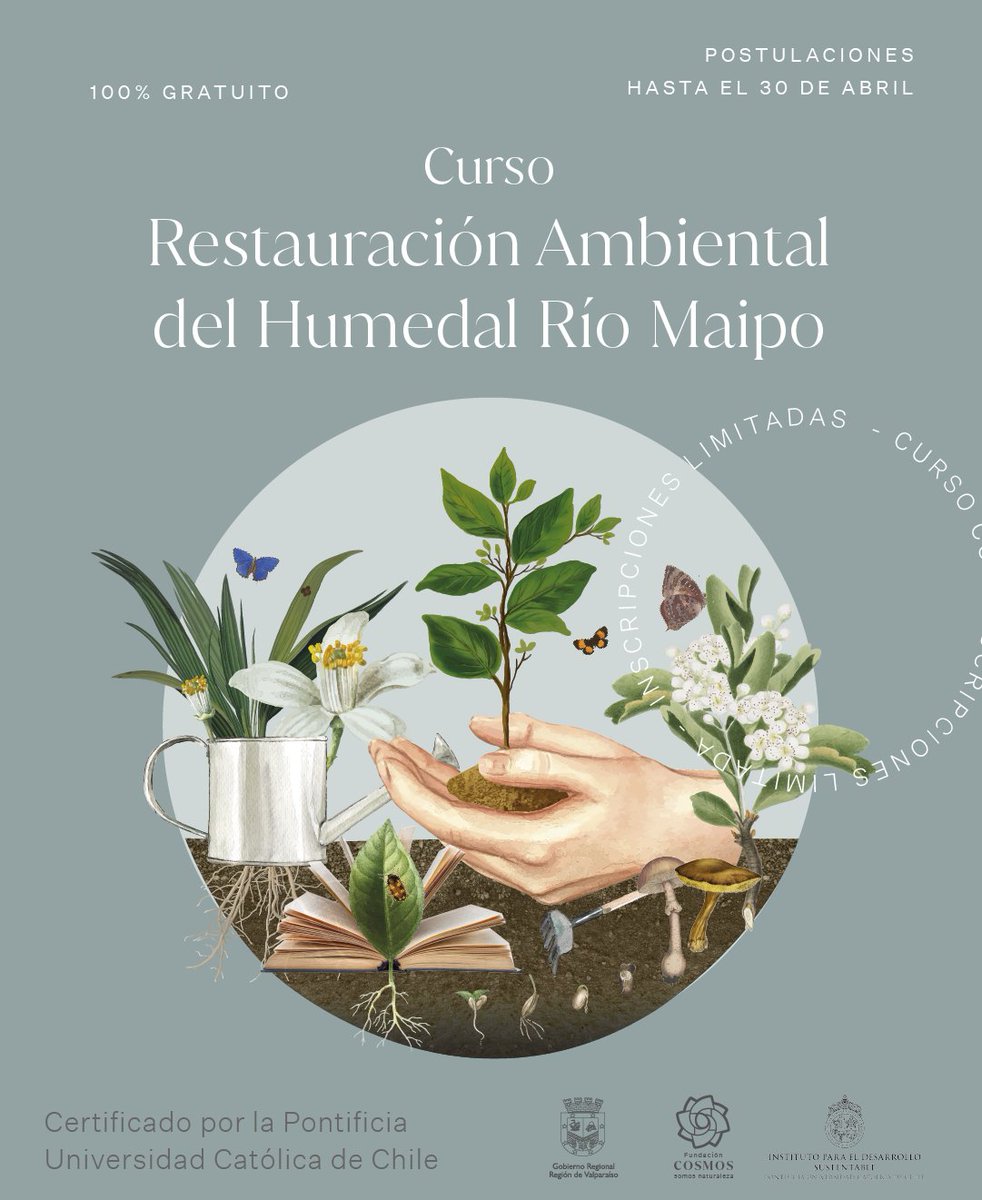 ¡Aprende sobre restauración ecológica en el Humedal Río Maipo!

 Si vives en la región de Valparaíso te invitamos a ser parte de la segunda versión del curso de "Restauración Ambiental del Humedal Río Maipo"  

 Postula aquí:  shorturl.at/auSWZ