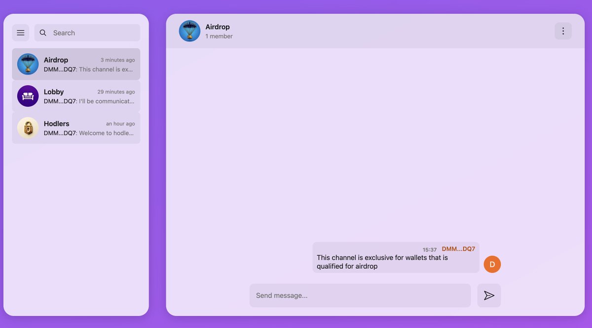 Token gated channels!