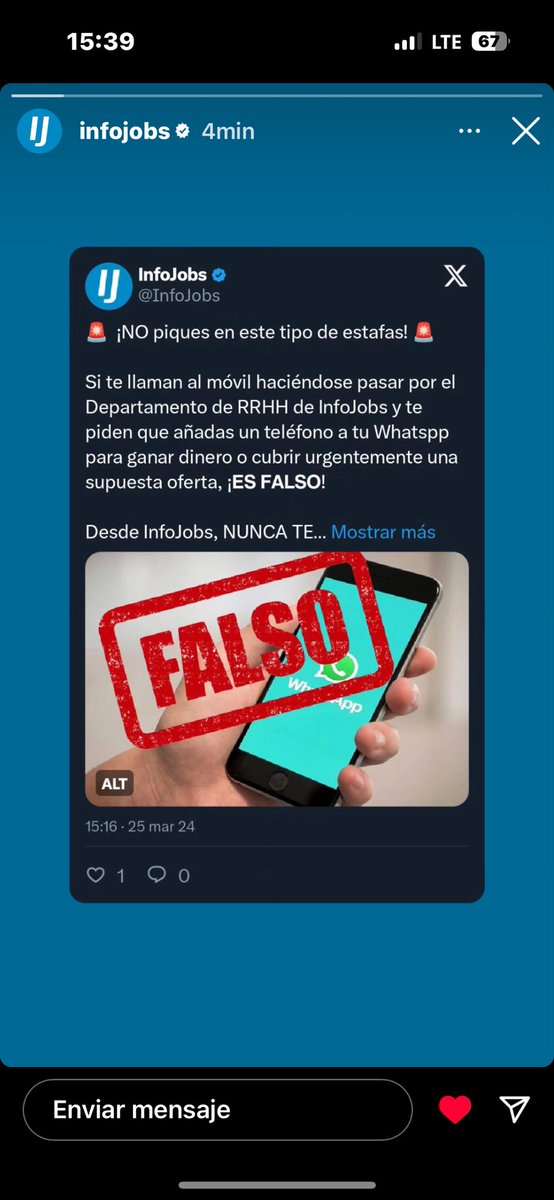ups_arantxa's tweet image. #estafa @InfoJobs No piques InfoJobs no te llama ni te manda mensajes