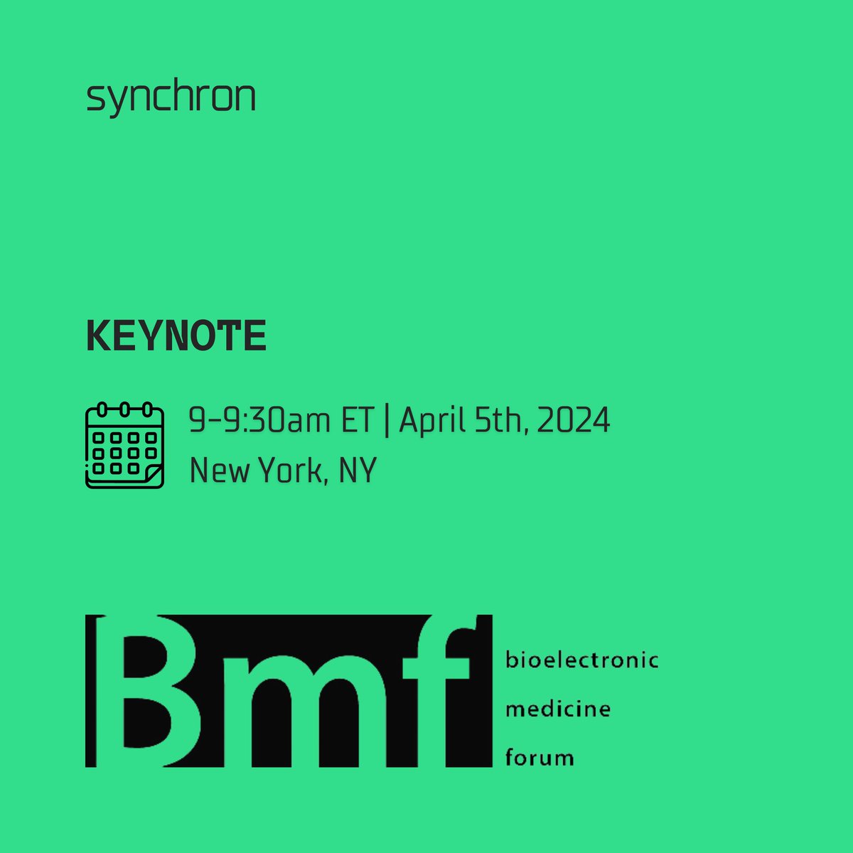 Our CEO @tomoxl will keynote the Bioelectronic Medicine Forum on April 5th at 9am ET. See the full agenda here: neurotechreports.com/pages/bmfagend…