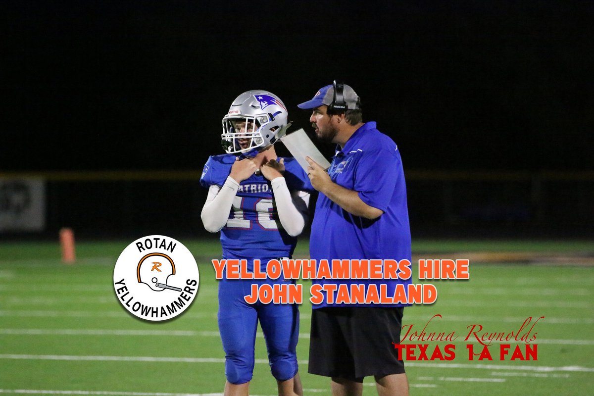 Rotan has hired John Stanaland as the new Athletic Director/campus behavior coordinator for the school. Stanaland returns to Rotan, where he went 4-6 as head coach in 2018. He has been at Valley since 2019, going 30-22 and taking the Patriots to the playoffs twice.