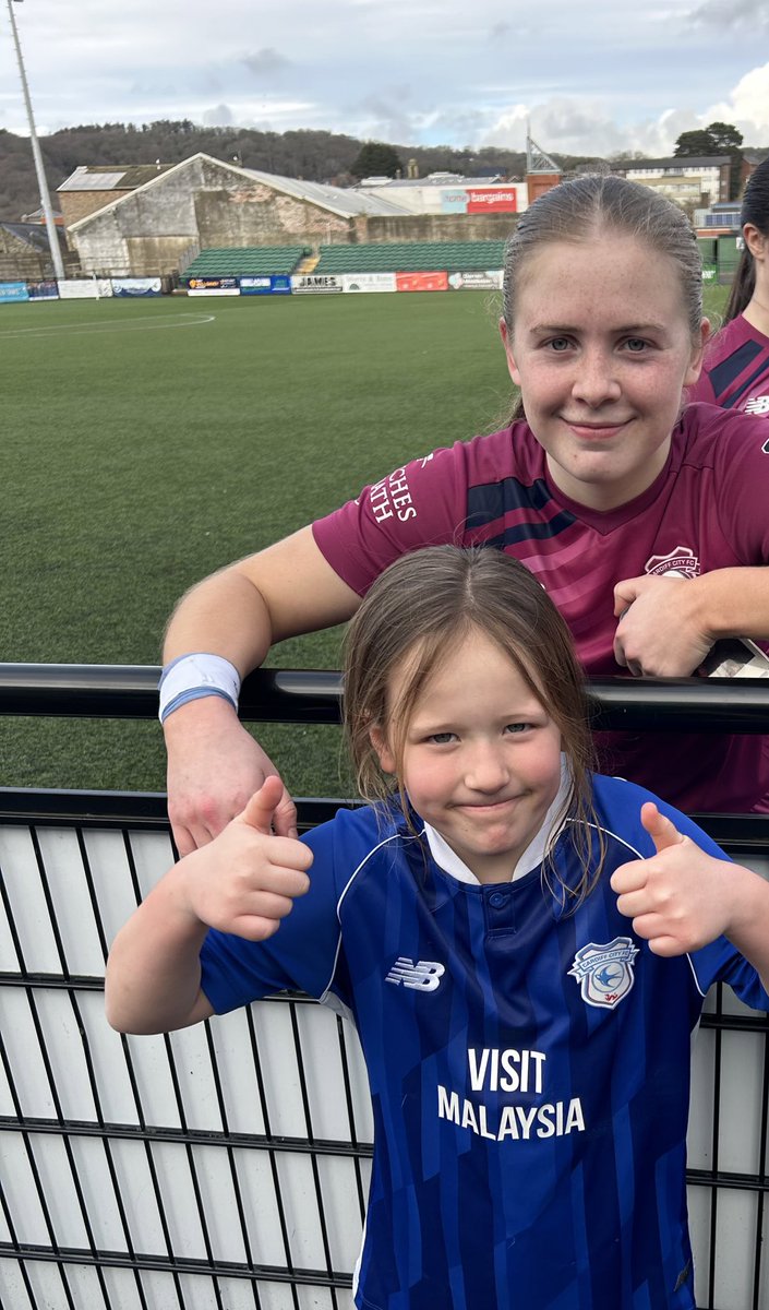 Always time for Sienna! Appreciate it!
@CCFC_Foundation soccer schools and before + after @CardiffCityFCW games @CollieEliza is top class!
Worth the long trip west yesterday!

Thank you Eliza. See you this week in soccer school!

#CityAsOne

#OurClubChangesLives

\o/ <o> \o/