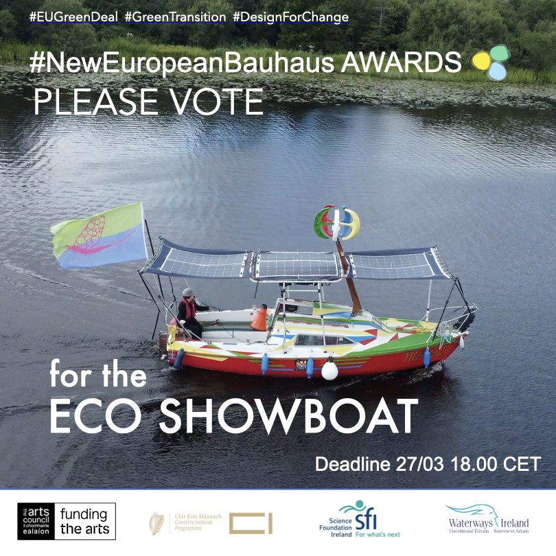 ONLY 2 DAYS LEFT Please vote for Eco Showboat prizes.new-european-bauhaus.europa.eu/finalists -> link, scroll to “I want to participate” click. Input email, do captcha -> REQUEST PARTICIPATION Open email -> link. Select ECO SHOWBOAT - Strand A. Select project in Strand B Scroll to SUBMIT, click, confirm