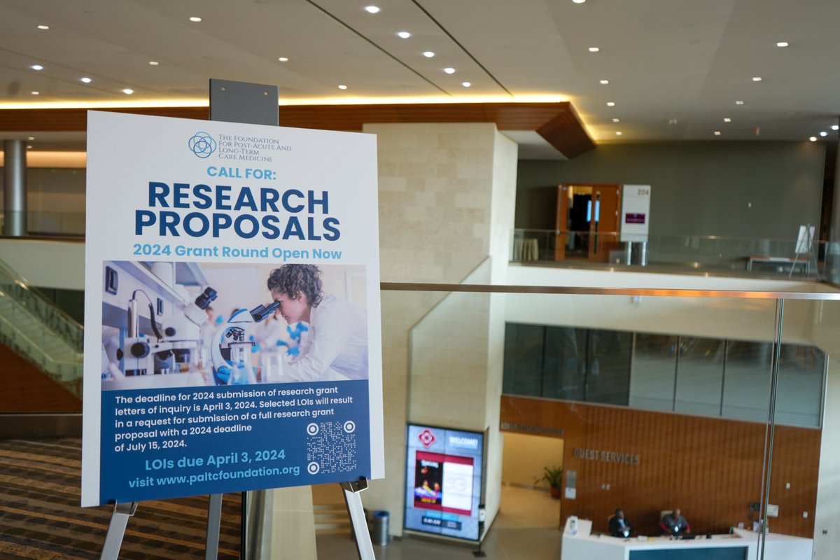 Research Grant LOIs are due April 3rd! Grants of up to $25,000 are available for projects advancing vital strategic priorities that support the vision and mission of AMDA – The Society for PALTC Medicine. Submit your LOI today at paltcfoundation.org