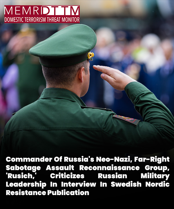 Commander Of #Russia's Neo-Nazi, Far-Right Sabotage Assault Reconnaissance Group, '#Rusich,' Criticizes Russian Military Leadership In Interview In Swedish Nordic Resistance Publication ow.ly/BTS450R1ahL