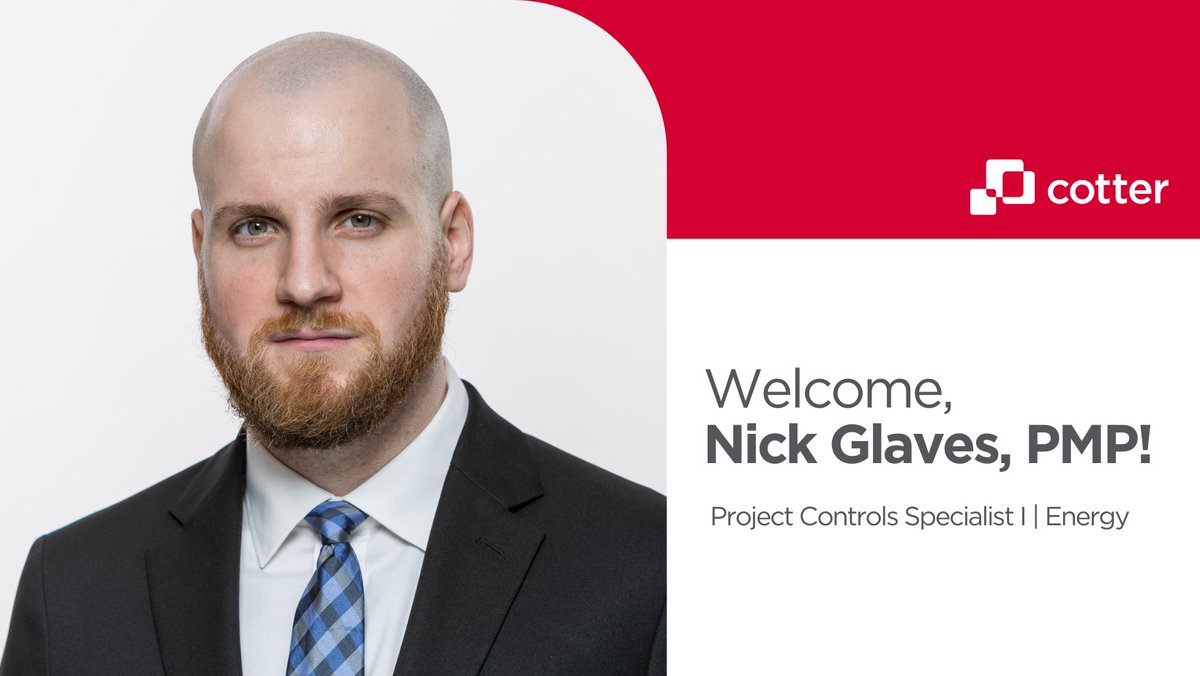 Welcome, Nick Glaves, PMP!

#cotterconsulting #cotterway #wbe #wbenc #projectmanagement #constructionmanagement #cotterenergygroup