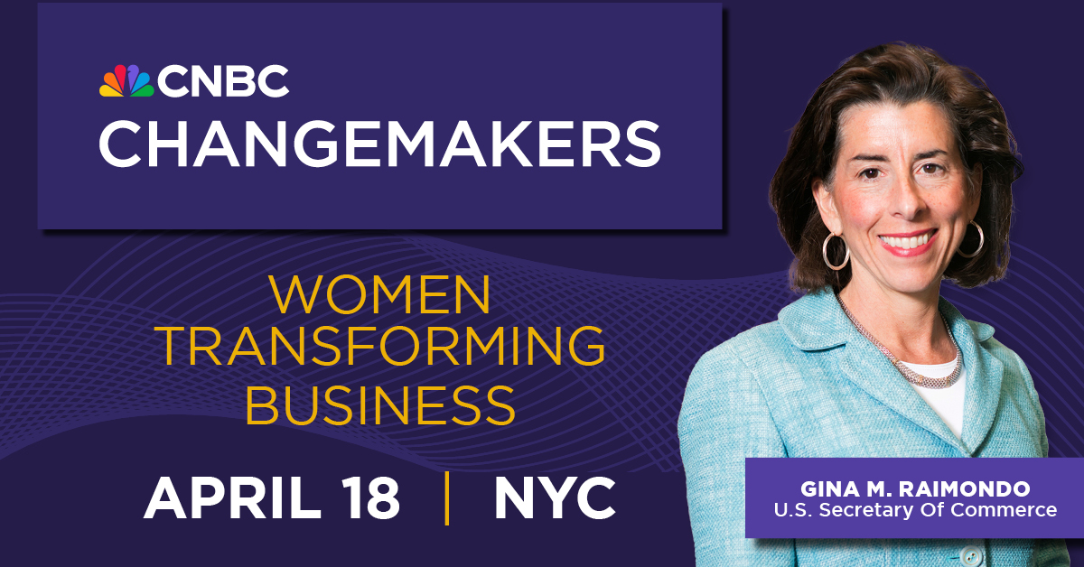 NEW SPEAKER: U.S. Secretary of Commerce @GinaRaimondo joins the CNBC Changemakers Summit to share insights on closing the digital divide and how advancements in technology will empower the next generation of women @SecRaimondo #CNBCChangemakers JOIN US: bit.ly/49zjzaa