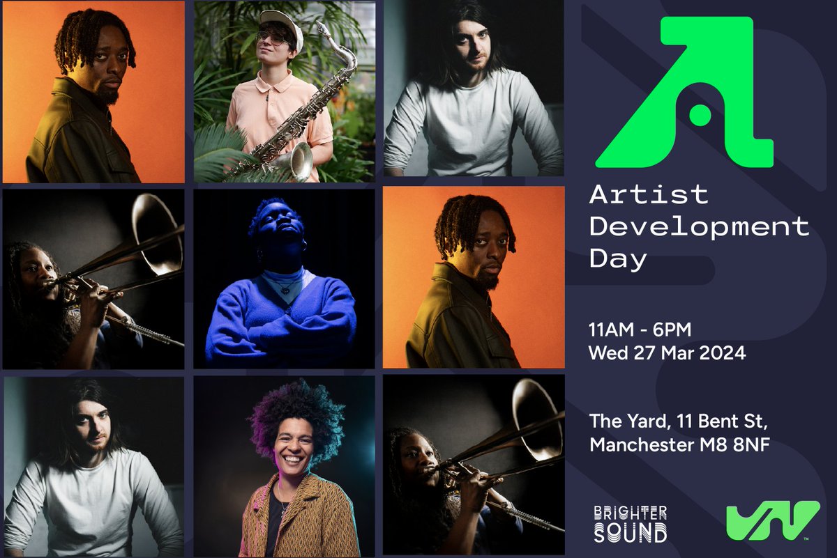 Two days now until our Artist Development Day with @BrighterSound at @theyard_mcr on Wed 27 Mar. Your chance to play music with new collaborators, explore your creative process and ‘agony aunt’ any career questions. Secure your place and lunch on us! bit.ly/49RsR0Q