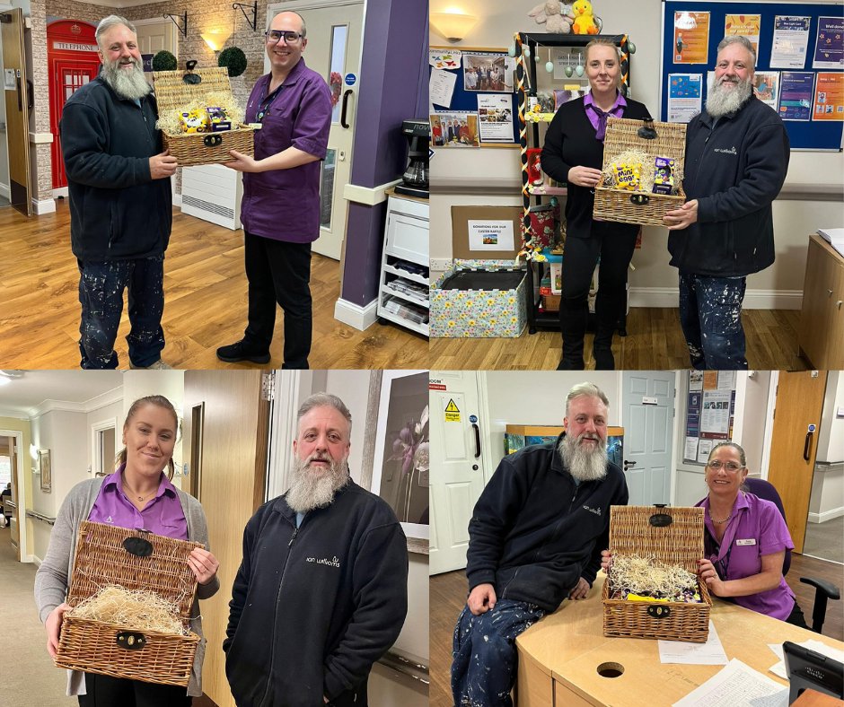 Our very own Easter Bunny 🐰, multi-skilled operative from the Maidstone team Andrew Hopkins, has been out and about delivering hampers to @AnchorLaterLife residents in Ridgemount Care Home, Elizabeth Court Care Home, Greenacres Care Home and Oakleigh Court Care Home🐣
