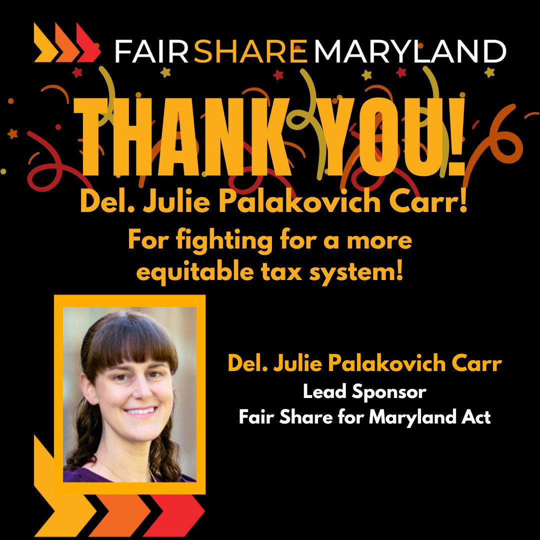 Thank you @palakovichcarr for your leadership working to close corporate tax loopholes in Maryland! #FairShareMd fairsharemaryland.org/take-action/