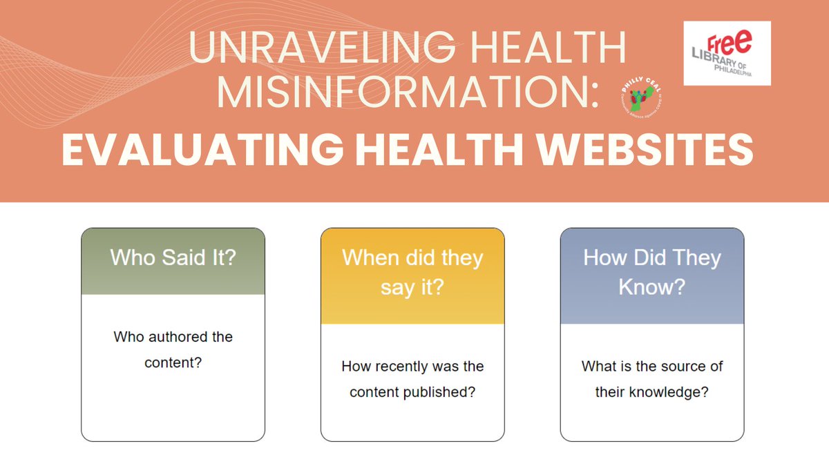 Unraveling Health Misinformation: Evaluating Health Websites &amp; Apps: The trust worthiness of online health resources can be judged using Trust it or Trash it. 

Visit ➡️trustortrash.org, a resource to help you think critically about the quality of health information!