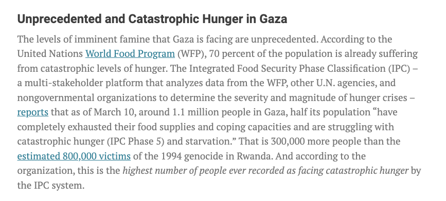 Every day a new unbearable report of #GazaIsStarving. The facts R not contestable. Every legal & moral argument has been made. Every state now has a perfect duty directly corresponding to its power to pressure #Israel to change course. justsecurity.org/93864/starvati…
