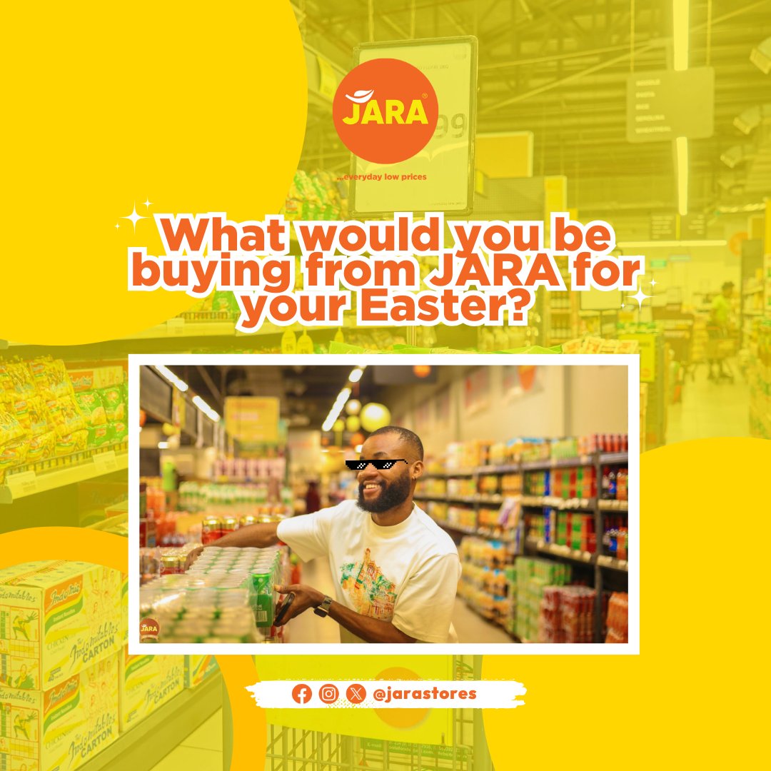 Easter is around the corner and JARA has you covered with the lowest prices on your basic household needs. Let us know what you're planning to buy for yourself and your family this Easter.

#SaveMoreWithJara #Jarastore #discountstore