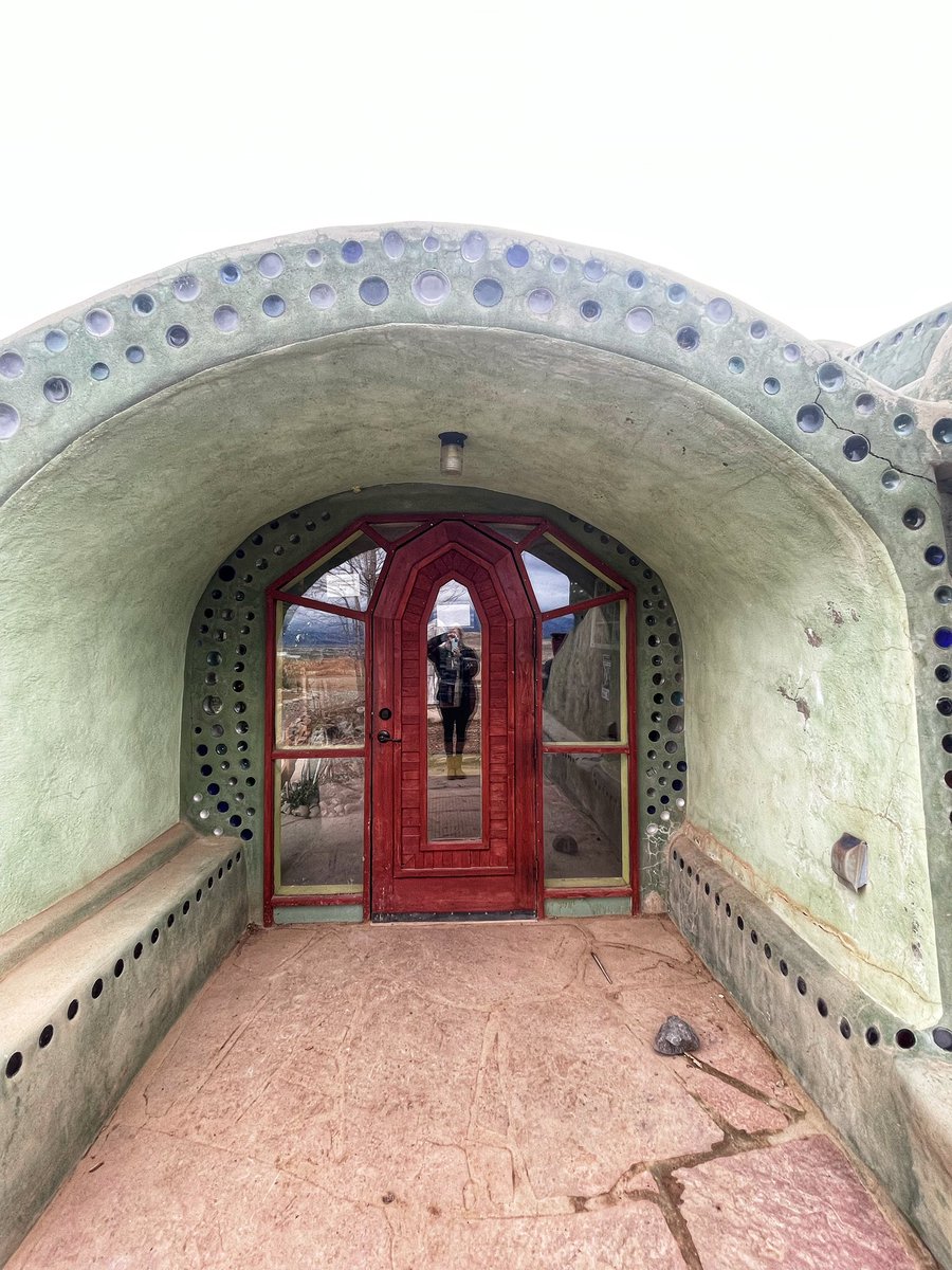 Went to see a few Earthship houses near Taos. So cool! They are totally off the grid. 
* (The Greater World Earthship Community)