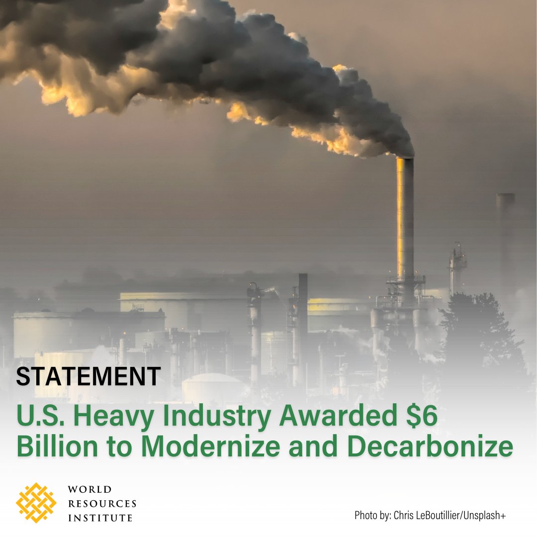 📣Today, the U.S. Department of Energy (DOE) announced up to $6 billion worth of projects to catalyze #greenhousegas (GHG) reductions in energy-intensive heavy industries. 

The Industrial Demonstration Program — by far the largest federal funding program for industrial…