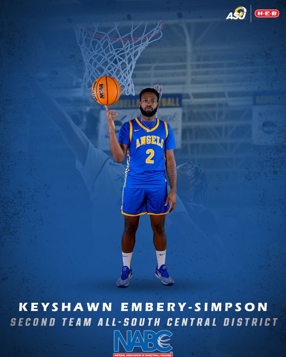 𝘼𝙡𝙡-𝘿𝙞𝙨𝙩𝙧𝙞𝙘𝙩 Keyshawn Embery-Simpson is an NABC All-District selection! #RamEm